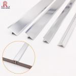 Brushed Aluminum Tile Trim 7.5mm Height Ceramic Protection T Shape for sale