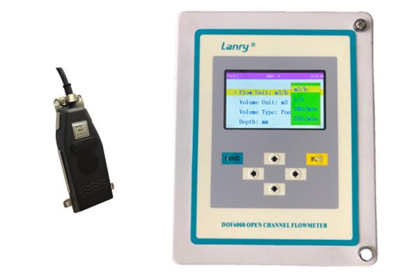 Wall Mounted Ultrasonic Open Channel Flow Meter ±2% Measured Velocity