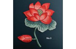 China Large Embroidered Flower Patches , Sew On Embroidered Appliques On Lace Fabric supplier