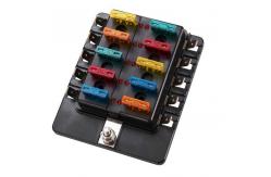 China 10 Way Blade Fuse Blocks ATO 125g Trike Fuse Holder With Cover supplier