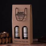 Folders Red Wine Box With Handle , Paperboard Food Packaging Box for sale