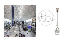 China Acoustic Panels String Light Suspension Kit With Spiral Anchors Stainless Steel supplier