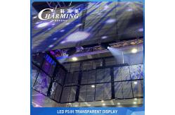 China Crashproof See Through LED Screen , Aluminum Transparent LED Storefront supplier