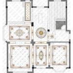 Luxury Rectangular Waterjet Medallion Marble Floor Tile Customized Decorative