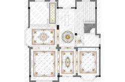 China Luxury Rectangular Waterjet Medallion Marble Floor Tile Customized Decorative supplier