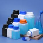 Wide Neck Square Laboratory Plastic Bottle Jar 250ml 500ml 1000ml for sale