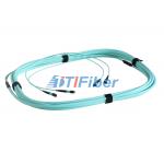 24core OM4 MTP Fiber Patch Cord , MPO Trunk Cable Female Connector for sale