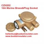 10A/16A marine brass plug&socket CZH101 waterproof socket handware in bulk