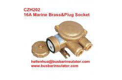 China 10A/16A marine brass plug&socket CZH101 waterproof socket handware in bulk supplier