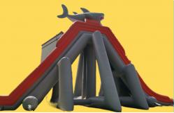 China Giant Inflatable Water Slide , Large PVC Material Inflatable Slide Wild Rapids supplier