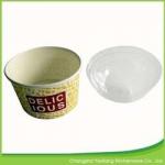 Customized Disposable Ice Cream Paper Bowl Biodegradable Single wall for sale