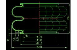China 88554 Rolling Lobe  Air Spring 210mm AIRSUSTECH For Gravel Equipment supplier