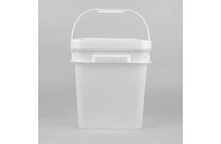 China Wholesale Custom Printed 20 Liter Black Square Plastic Bucket With Lid supplier