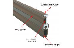 China Bottom Aluminium Door Seal With Rubber Strip 1000mm Length supplier