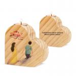 Home Decor Gifts Custom Heart Shape Blank Wooden Sublimation Candle Holder for sale