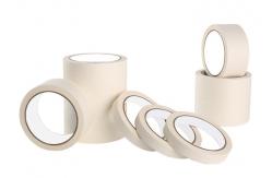 China Easy Cut 50m Cream White Crepe Paper Masking Tape supplier