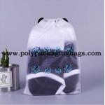 Gravure Printing 100mic Frosted Plastic Drawstring Bags Customized Logo Promotional Polyester Drawstring Frosted Bag for sale