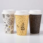 Disposable coffee milk non plastic water-based coating paper cup customization eco-friendly and biodegradable for sale