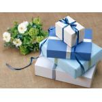 Cuboid Custom Gift Paper Boxes Gravure Printing With Silk Ribbon for sale