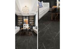 China Customized Black Imitation Marble ABA SPC Flooring 4mm - 6mm supplier