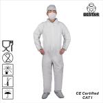 Breathable disposable SMS coverall Medical Food processing coverall for sale