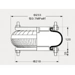 215120CY-1 Industrial Air Spring Single Convoluted Air Spring 12 Months Warranty
