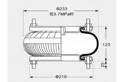 China 215120CY-1 Industrial Air Spring Single Convoluted Air Spring 12 Months Warranty supplier