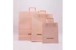 China ODM Pink Kraft Paper Bag Biodegradable Patch Handle Bag ISO9001 supplier