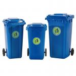 Stacked Factory Large Plastic Dustbin Pedal Mobile Garbage Bin 120l for sale