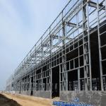 Q235 Construction Pre Fabricated Steel Buildings With Sandwich Panel Roof Cladding for sale