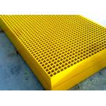 Yellow Fiberglass Grating Panels For Chemical Plant Walkway Platform for sale