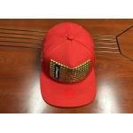 Rivet Chain Personalized Child Snapback Hats Flat Brim 85% Acrylic + 15% Wool
