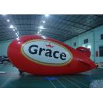 Inflatable White Blimps Airship Zeppelin With Custom Logo Print, Helium Balloon