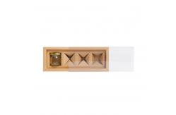 China Eco Friendly Honey Window Packaging Box With Transparent Plastic Sleeves Windows supplier