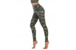 China Camouflage High Waisted Workout Leggings Digital Printing Quick Dry supplier