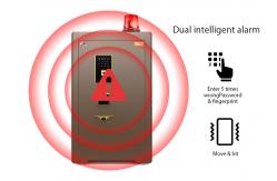 China Solid Steel Commercial Safe Box Semiconductor Fingerprint Biometric Zinc Alloy Handle supplier