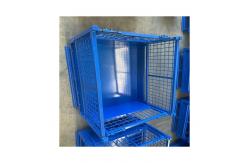 China Collapsible Warehouse Stacking Racks Foldable Heavy Duty Metal Pallet Bins supplier