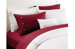 China Sateen Stripe Sheets Polyester Cotton Bedsheets 4pcs Bedding Set supplier