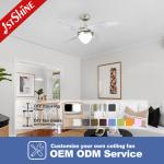4 MDF Blades Modern LED Ceiling Fan Handheld Remote For Living Rooms