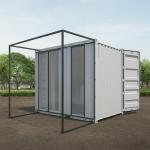 Galvanized Steel Modular Converted Shipping Containers Homes Customizable for sale