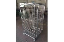 China Supermarket Wire Mesh Cart Durable Galvanized Rolling Hand Trolley Cart supplier
