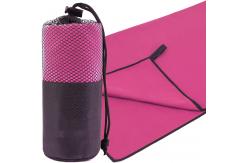 China Quick Dry Microfiber Suede Towel Custom Gym Sports Towel With Mesh Bag supplier