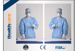 China SMS Sterile Disposable Surgical Gowns , PP PE Spunlace Disposable Operating Gowns  supplier