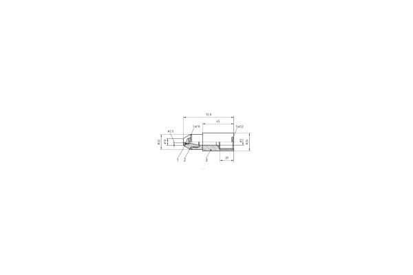 DIN 19523 2008-08 Bild 1 Nozzle For Jetting Rig