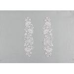 Floral Embroidery Dying Lace Fabric Guipure Venice Collar Appliques For Dresses for sale