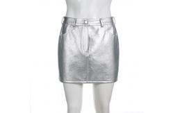 China OEM Autumn Street Tide PU Leather Skirt European American Hot Girls Style supplier