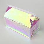 White Zipper Transparent Makeup Cosmetic Holographic PVC Bag for sale