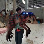 Handmade Soft Dino Hand Puppet  Adult Age Raptor Hand Puppet