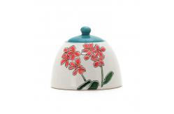 China Pottery Cream And Sugar Set Spring Summer 3d Silk Print With Handpainting Pattern supplier