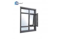 China Custom Double Glazed Aluminum Window Tempered Glass Awning Window for Bathroom supplier